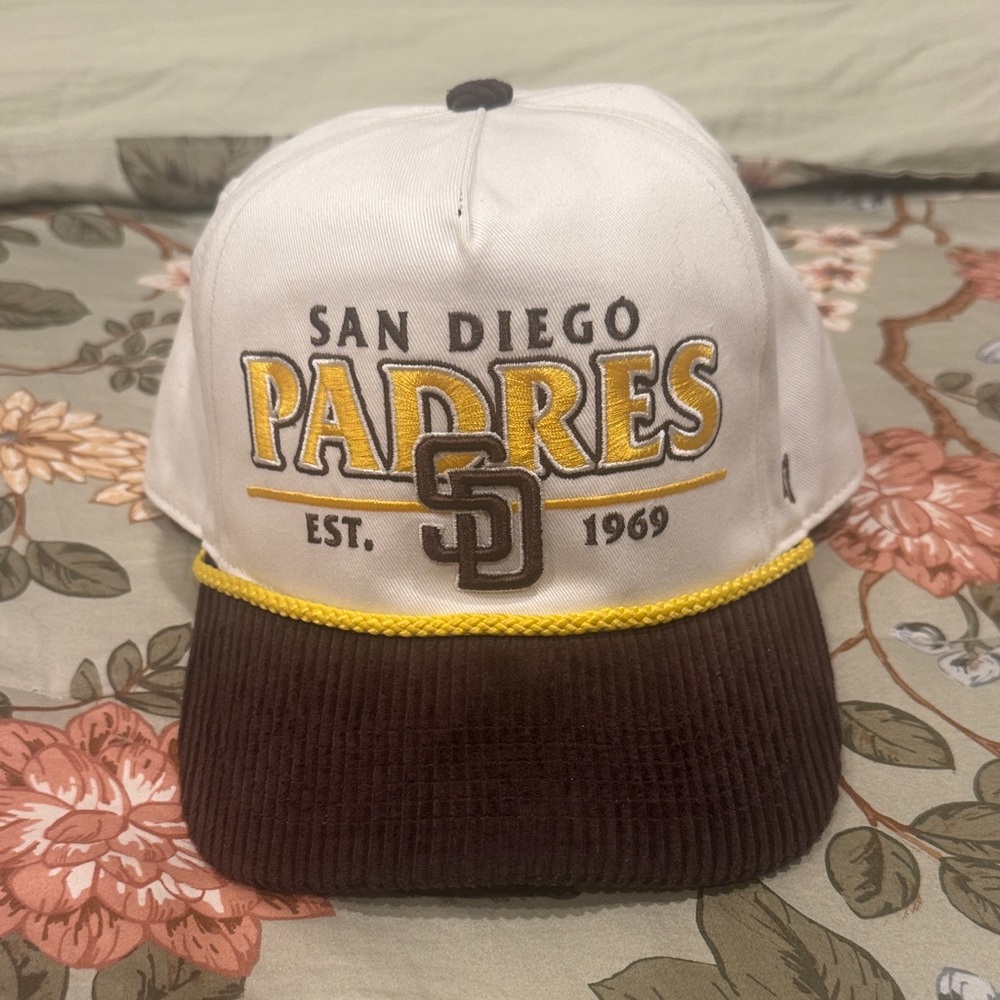 San Diego Padres White and Brown Cap